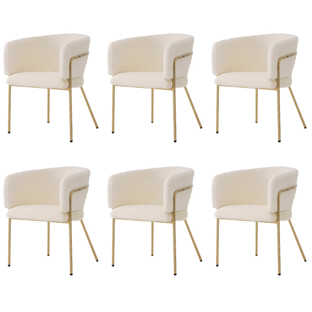Sedia relax 6 pezzi - Zephmum- Beige imbottitura sintetica