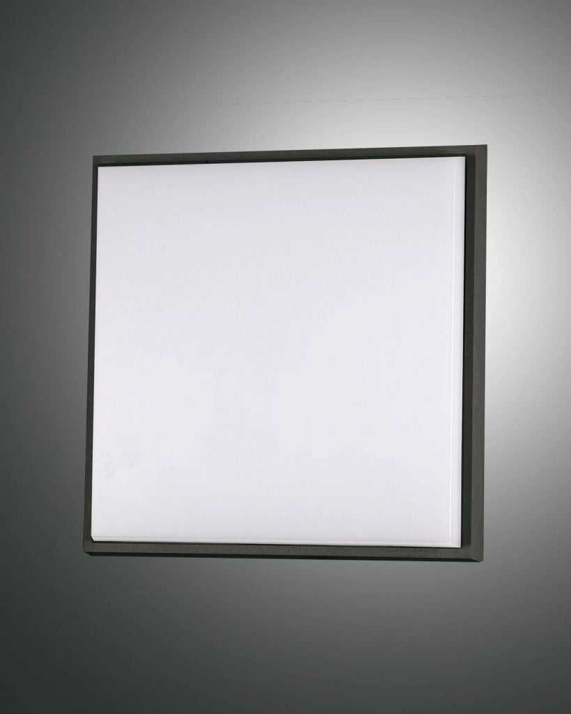 DESDY PLAFONIERA NERA L.24X24CM A LED 23W 3000K 2700 LM IN ALLUMINIO IP54
