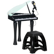 Piano per Bambini 32 Tasti con Microfono e Luci ¨C Minimal ¨C 37x30,5x60,4 cm Nero