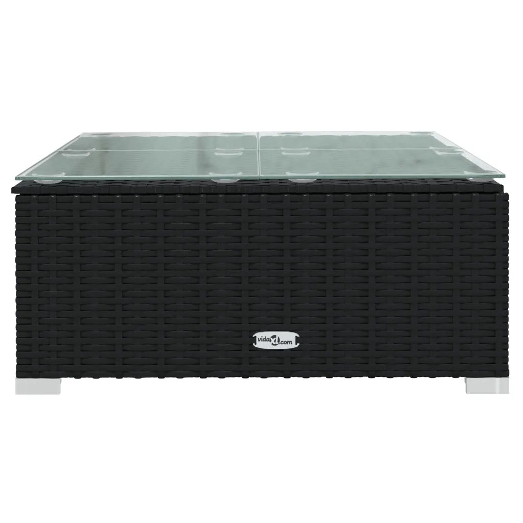 Set Divani da Giardino 9 pz con Cuscini in Polyrattan Nero 3102377