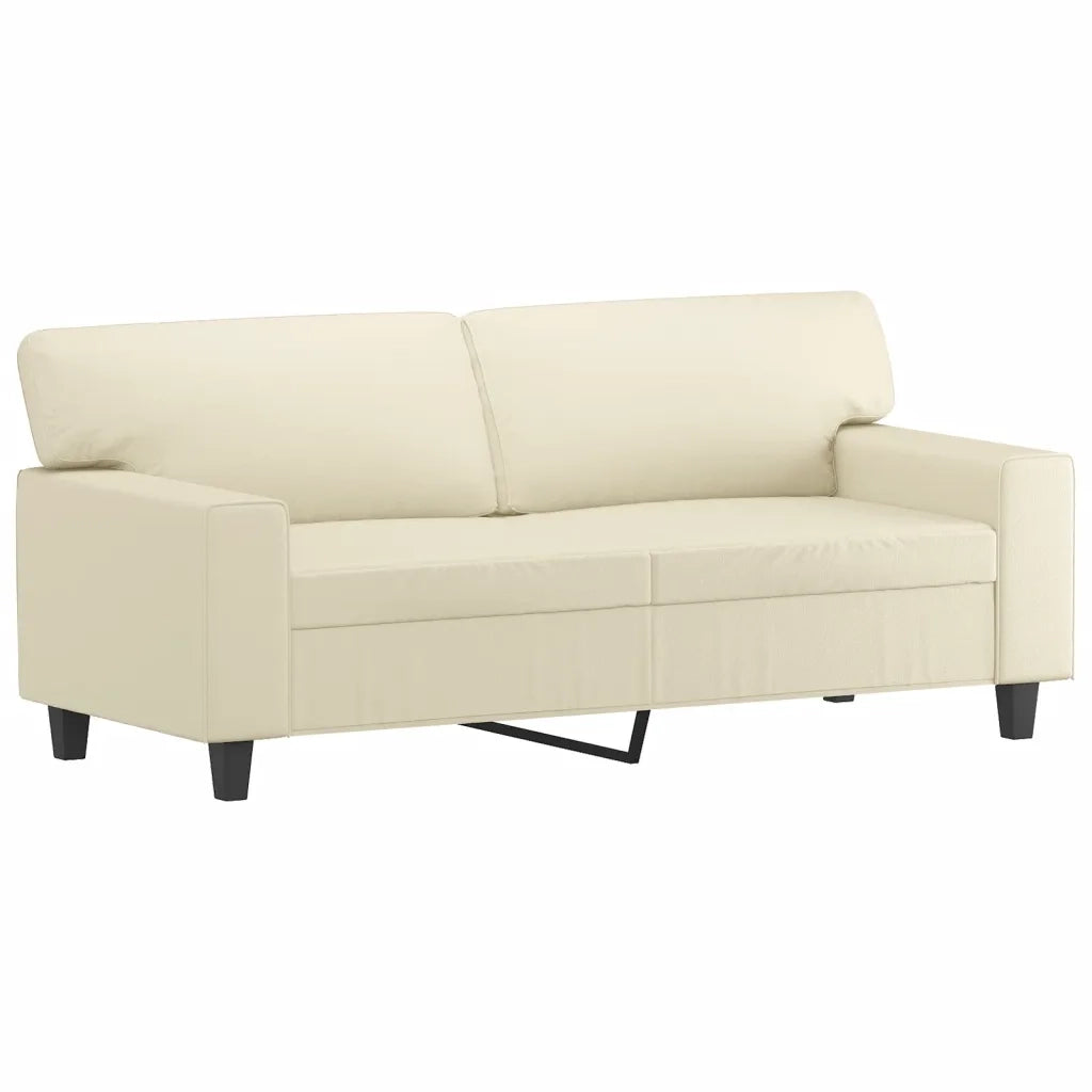 Set di Divani 2 pz con Cuscini Crema in Similpelle 3201925