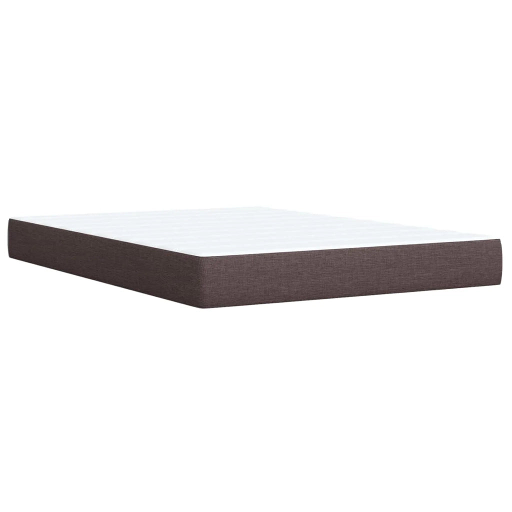 Letto box spring con materasso Marrone Scuro 140 x 190 cm 3450954