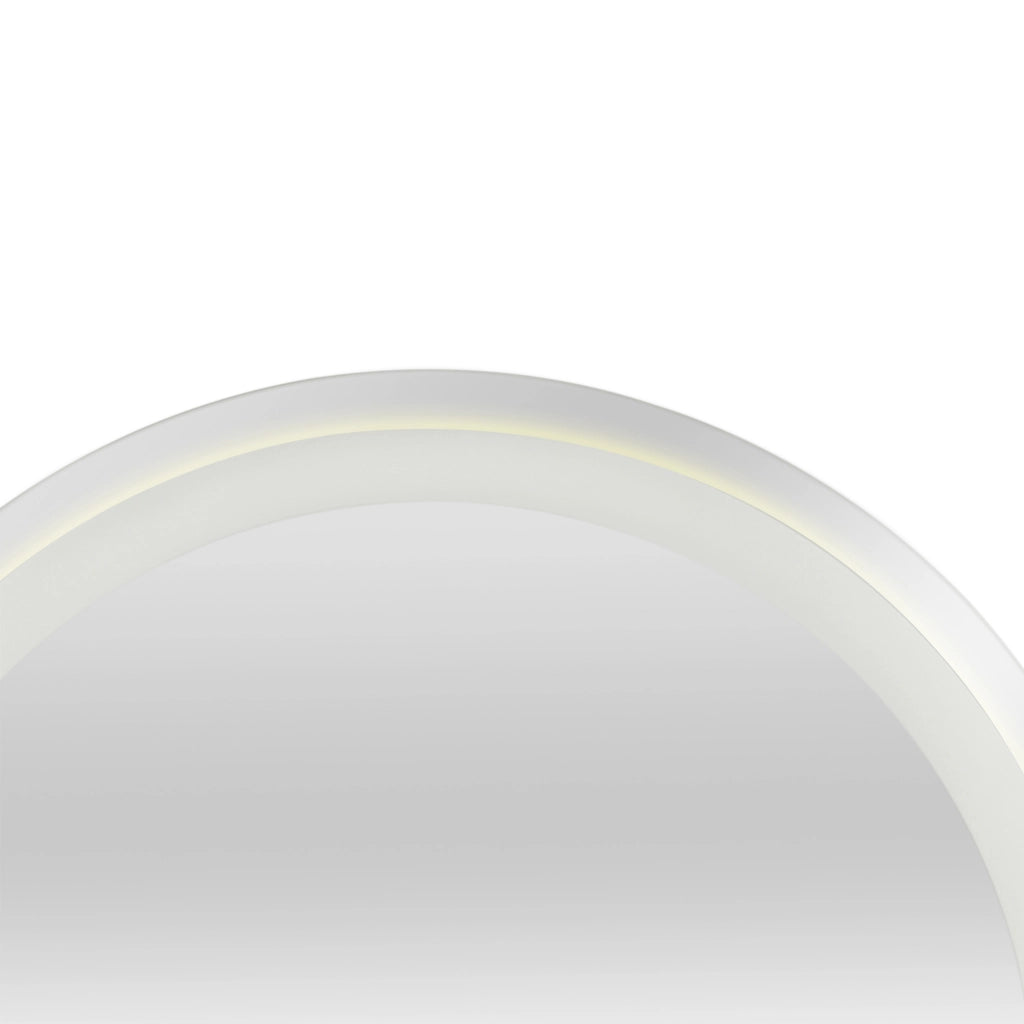 Specchio LED da Parete Maratea Multifunzionale Ø50 cm Cornice Argentata pro.tec