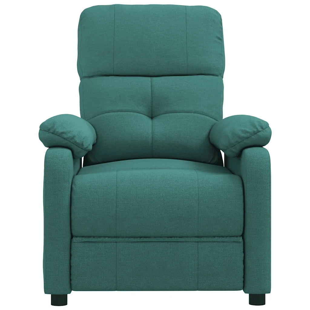 Poltrona Reclinabile in Tessuto Verde Scuro 348281