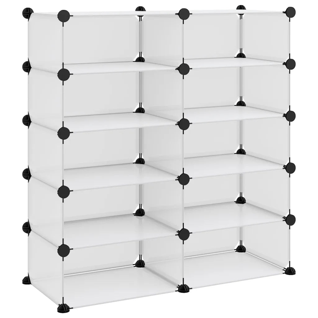 Scarpiera Trasparente-Scaffale per scarpe 84x32x88,5 cm in PP
