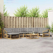 Set di divani da esterno 8 pcs Bianco e Grigio Chiaro 3388933