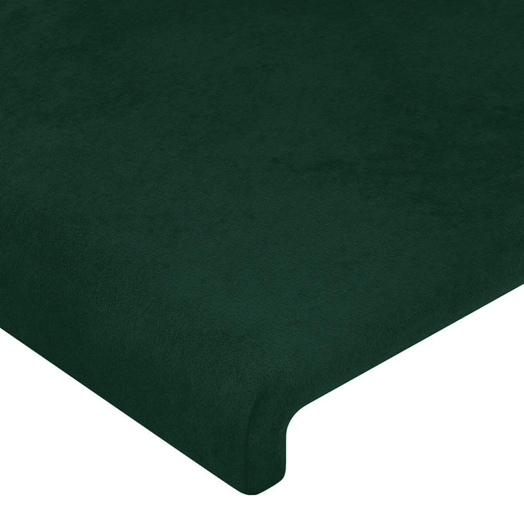 Testiera | Testata a LED Verde Scuro 90x5x118/128 cm in Velluto
