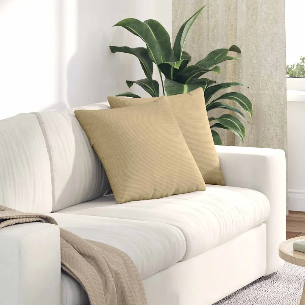 Cuscini da Divano 2 pz-Set di 2 Cuscini per Sofa Grigio Verde 45 x 45 cm