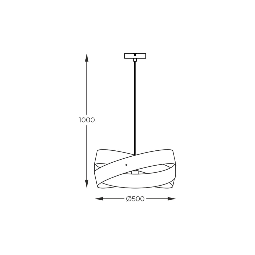 Lampada a sospensione nera metallo Tornado 3xE27 Zuma
