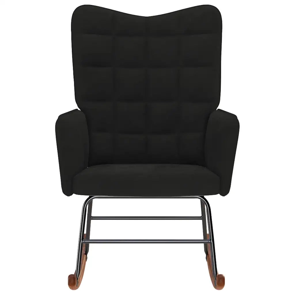 Sedia a Dondolo Nera in Velluto 4016838