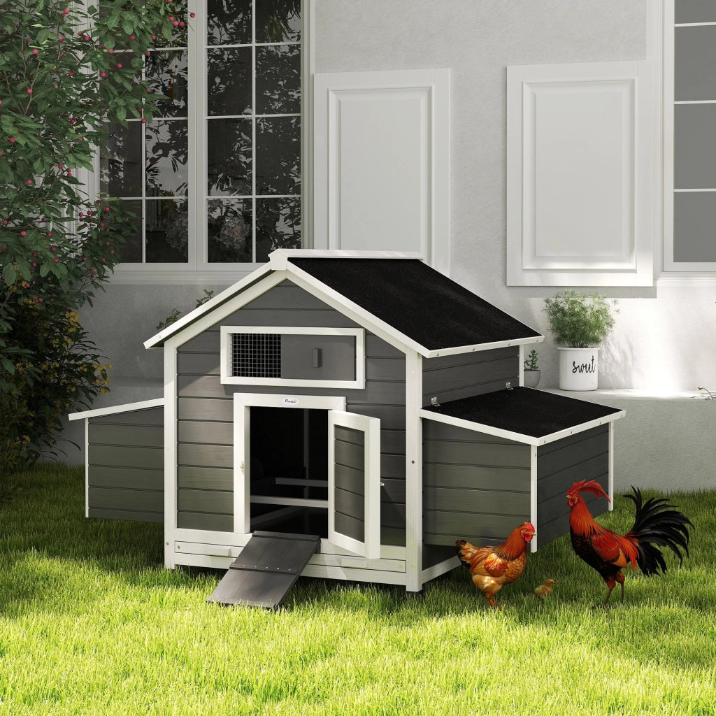 Pollaio in Legno da Giardino ¨C Minimal ¨C Grigio