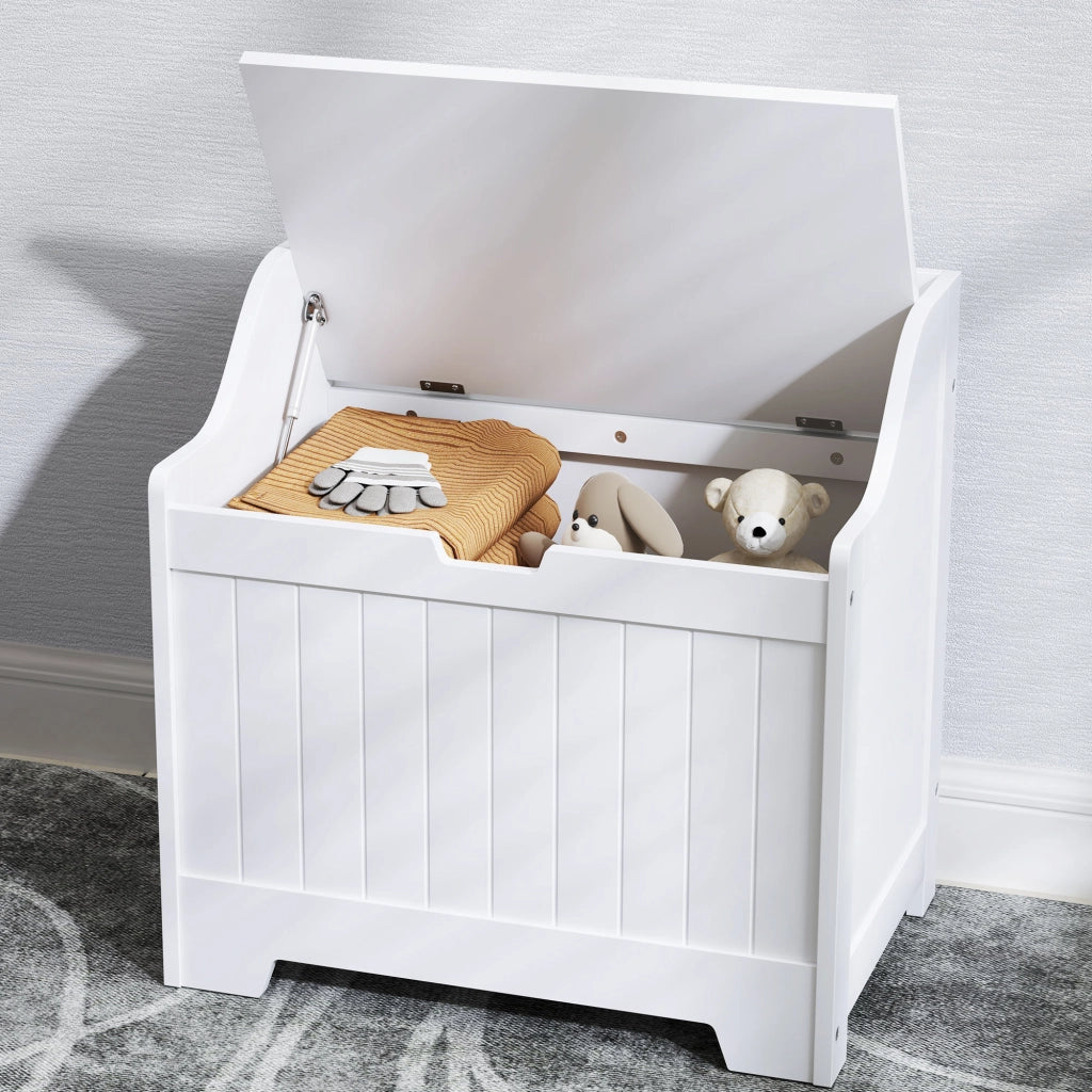 Cassa di legno con coperchio ¨C zephmum ¨C bianco, design moderno