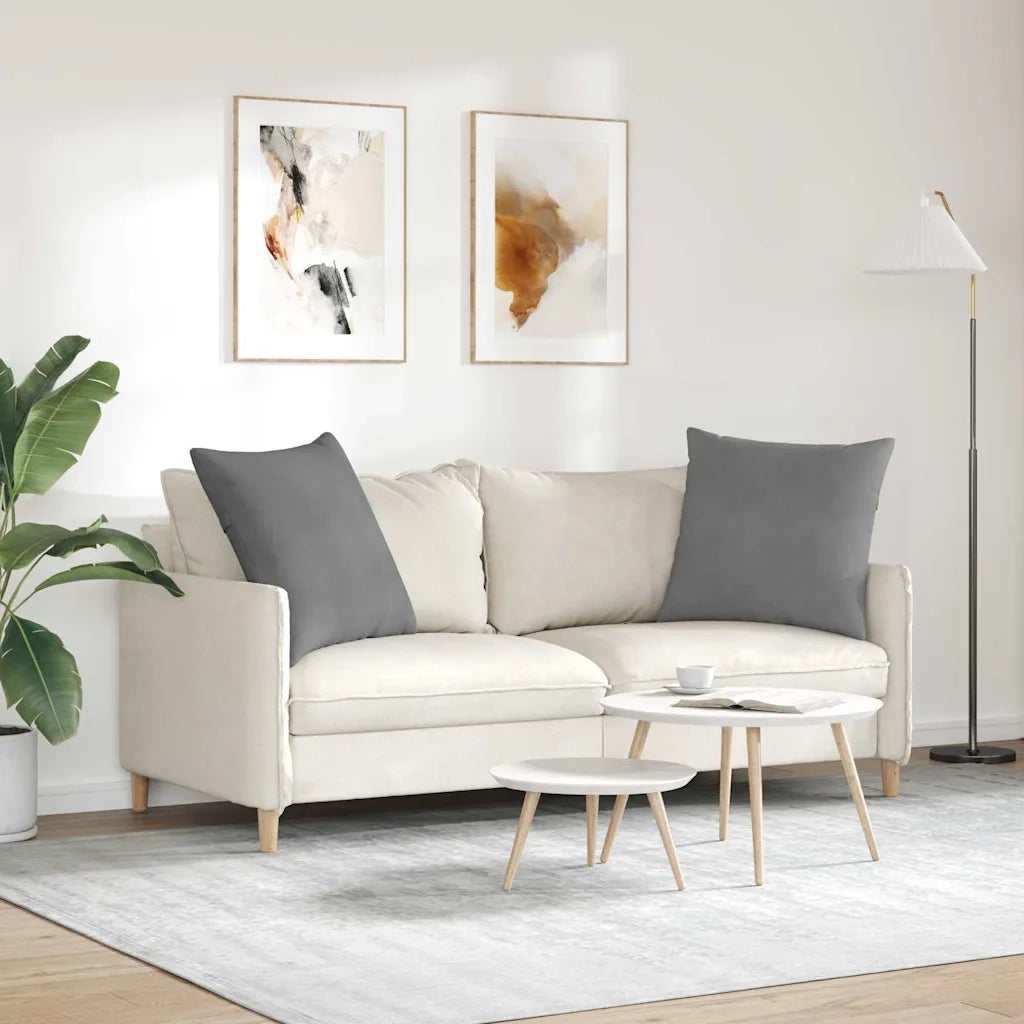Cuscini da Divano 2 pcs Grigio scuro 80 x 80 cm Tessuto 42014071