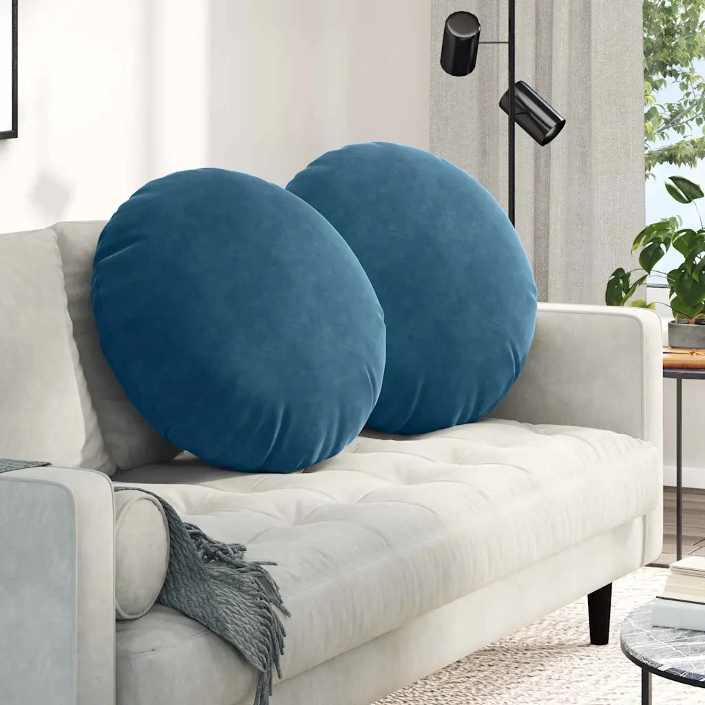 Cuscini per Seduta 2 pz | Cuscini per sedie Blu ? 80 x 29 cm Velluto
