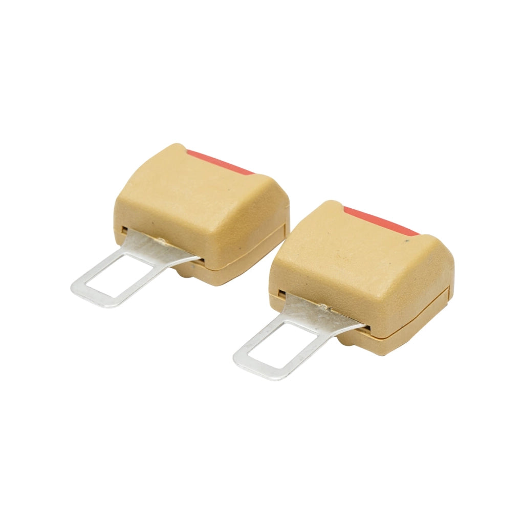 Set di 2 adattatori beige per cinture di sicurezza per auto