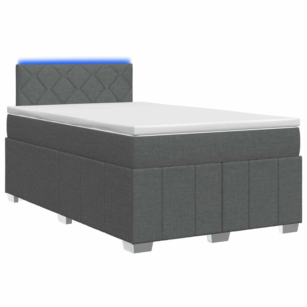 Letto box spring con materasso Grigio Scuro 120 x 190 cm 3452636