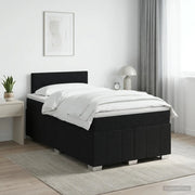 Letto box spring con materasso Nero 120 x 200 cm Tessuto 3451187