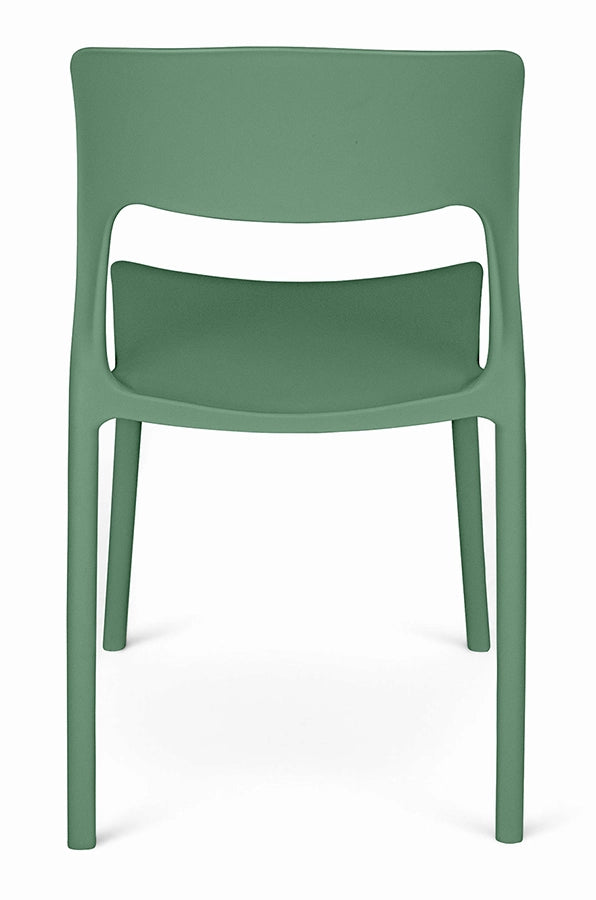Set da 2 sedie impilabili in polipropilene verde abete - Maya - SD38MAPP