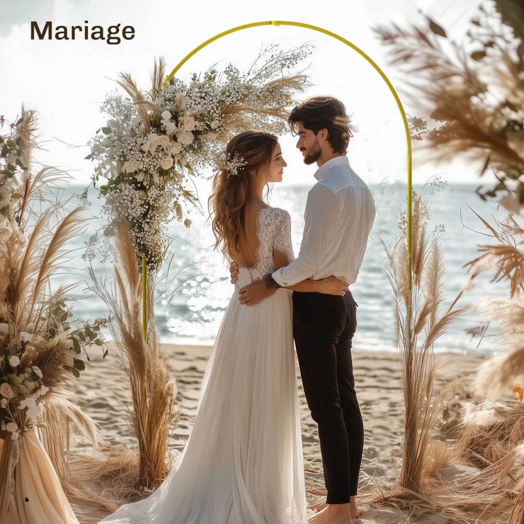 Arco per Matrimonio ¨C Minimal ¨C Dorato Metallo 2.2 m