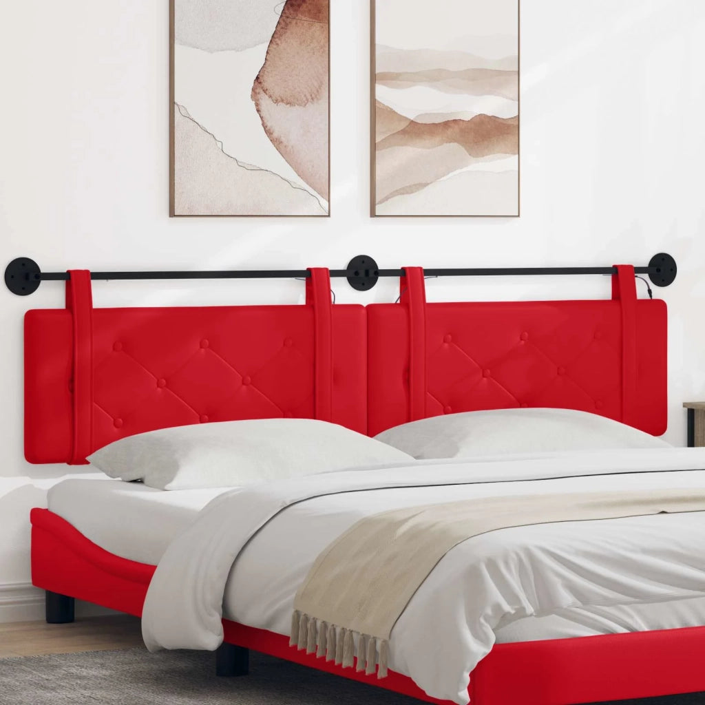 Testiera sospesa Con luce LED Rosso Similpelle 3424264