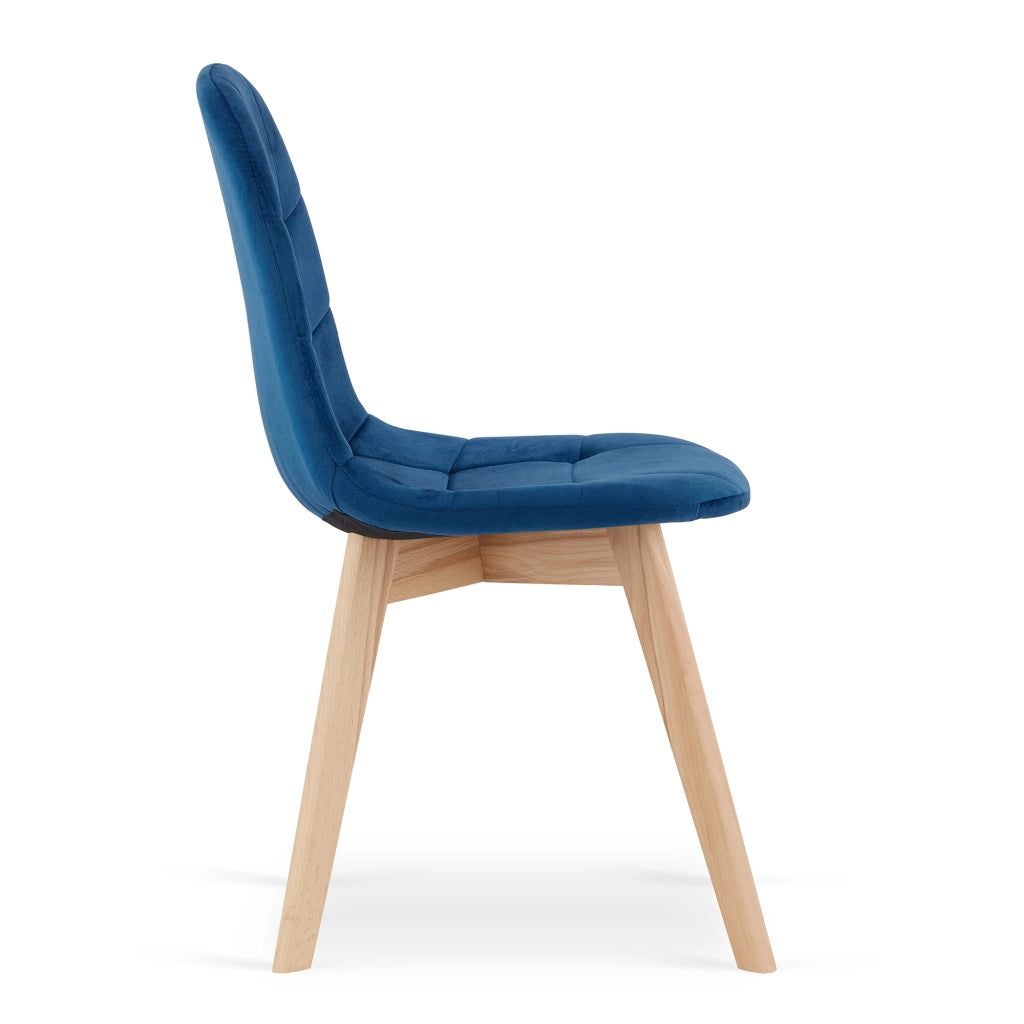 Valora NUUC SEDIA Velluto blu navy Design ergonomico x3