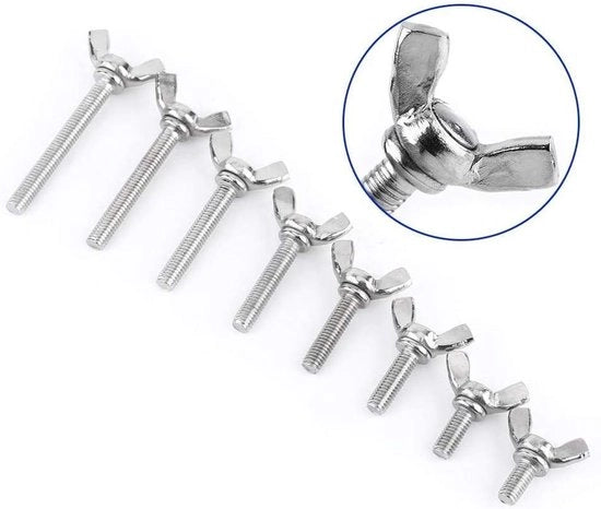 Set di viti a flangia di 5 pezzi M6 in acciaio inossidabile DIN316 con piastra a flangia a dito vela (M6 x 30 mm)