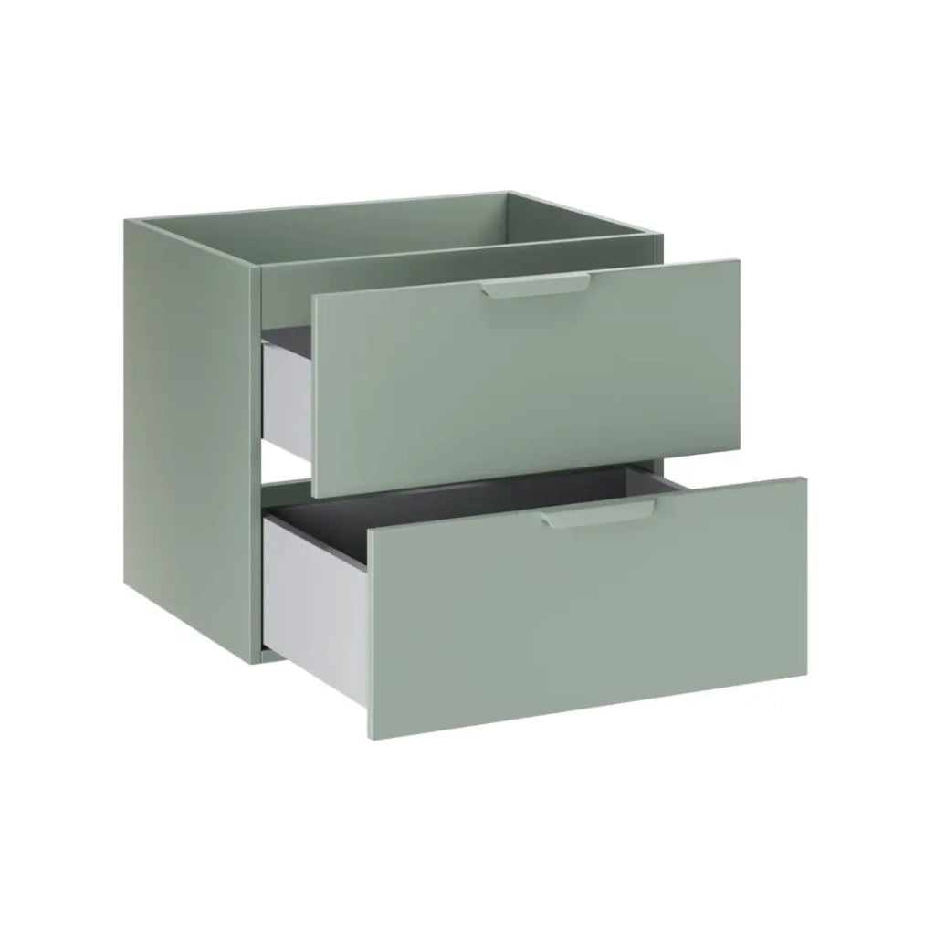 Mobile sottolavabo OSTER 60 cm verde salvia sospeso con 2 cassetti