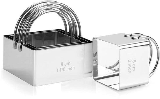 Accessori per barbecue in acciaio inossidabile - Set a 4 pezzi - Forme a forma quadrata