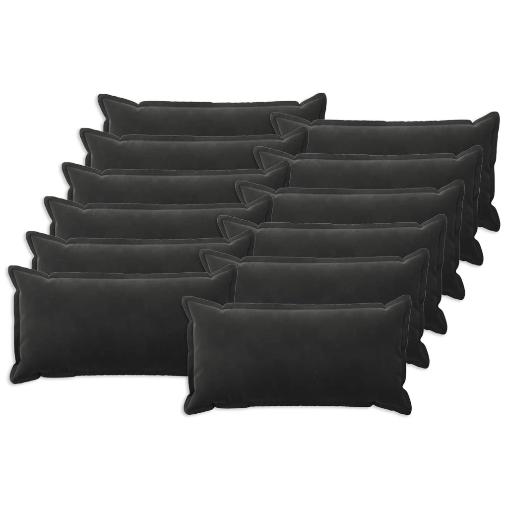 Cuscino con cuscino HOUTEN 12 pz Nero Velluto 933867