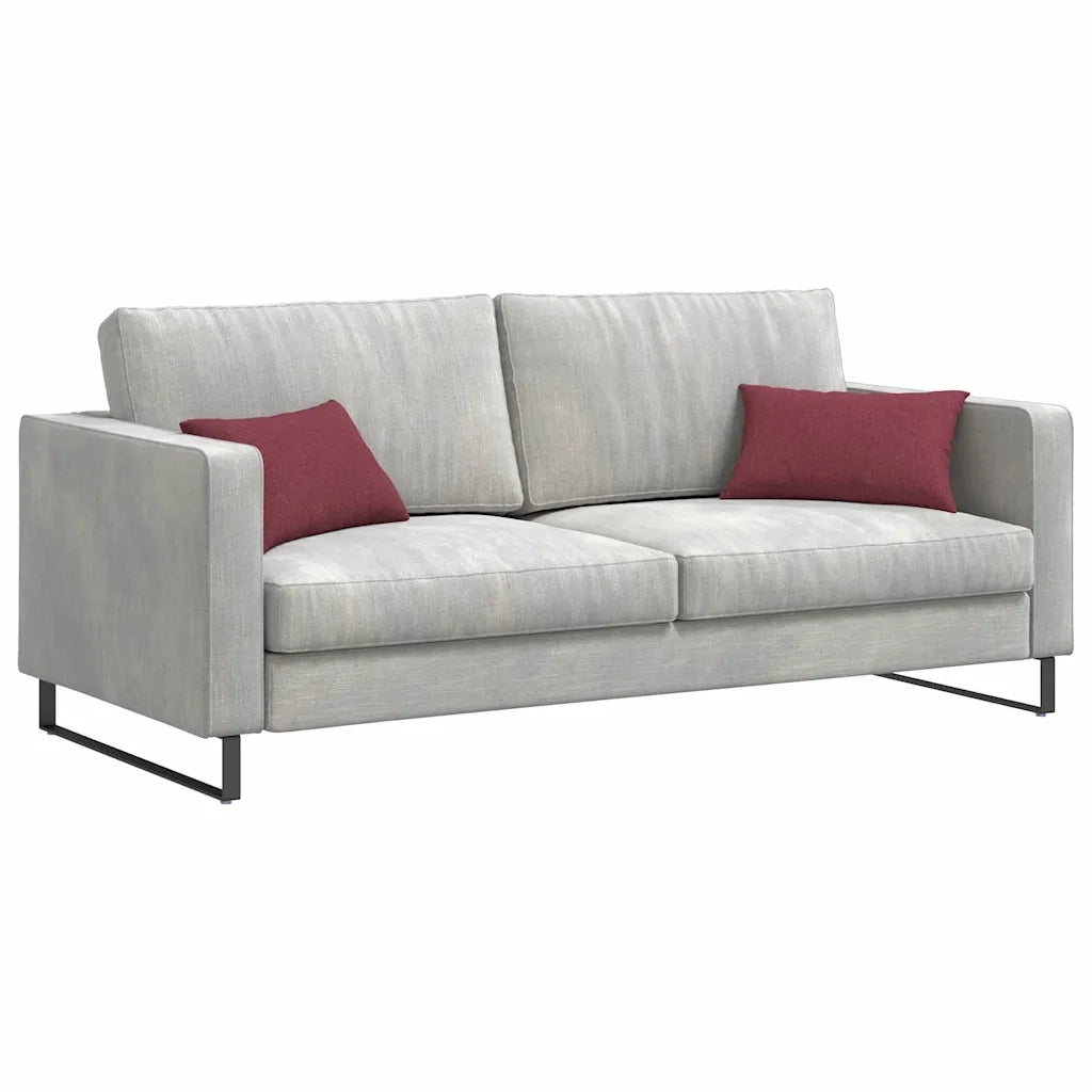 Cuscini da Divano 2 pz-Set di 2 Cuscini per Sofa Rosso Vino 50 x 30 cm Tessuto
