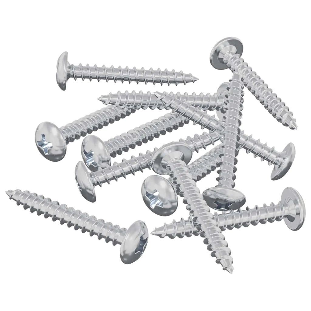 Viti in Legno 8451 pcs Argento Acciaio 864531