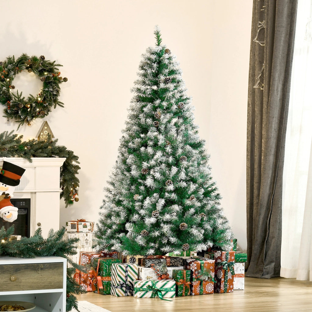 Albero di Natale artificiale ¨C zephmum ¨C con neve 180 cm