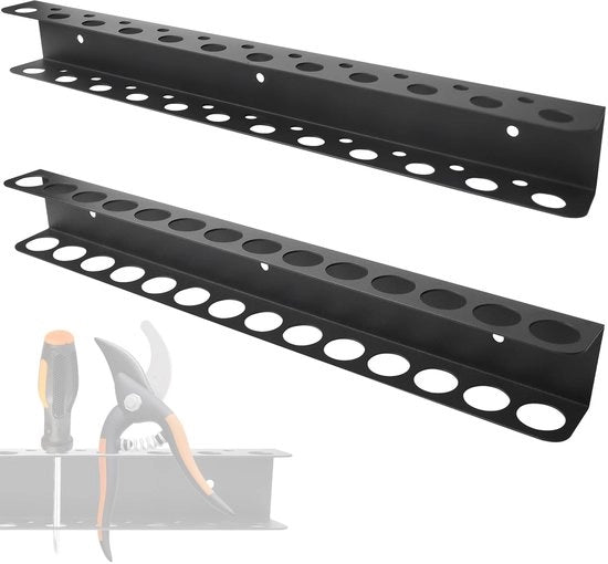 Due Supporti per Strumenti da Parete da 40 cm - Supporto per Chiave Tornio per Garage e Officina