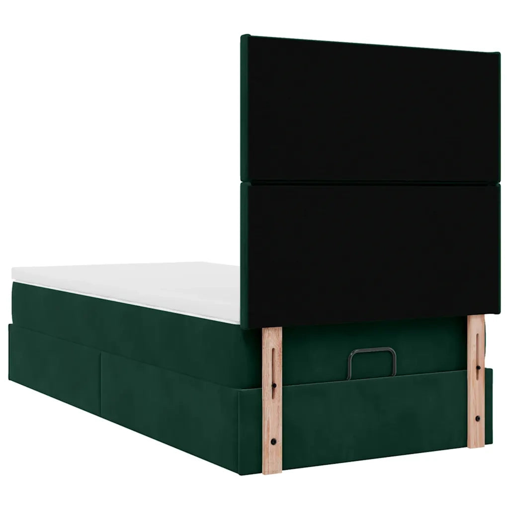 Struttura Letto Pouf con Materassi 90x200 cm in Velluto 3314225