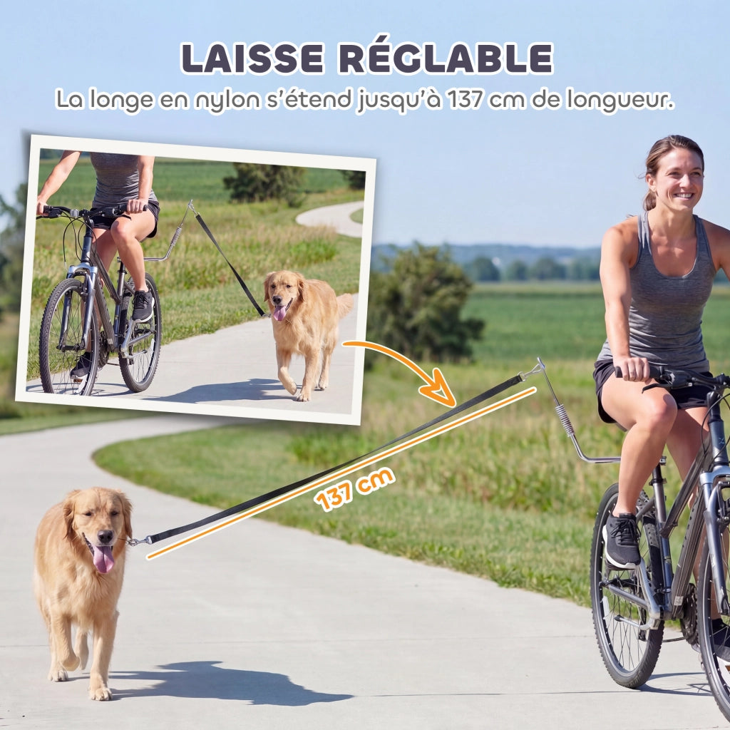 Lega per Bicicletta per Cani ¨C Minimal ¨C 180 cm Argento