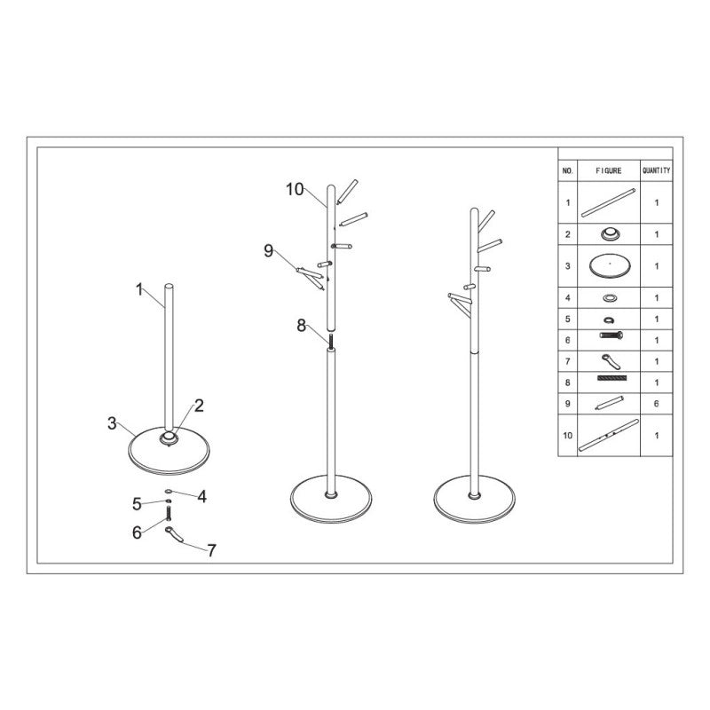 Apporta Abiti Da Terra Tree cm ø 36x172
