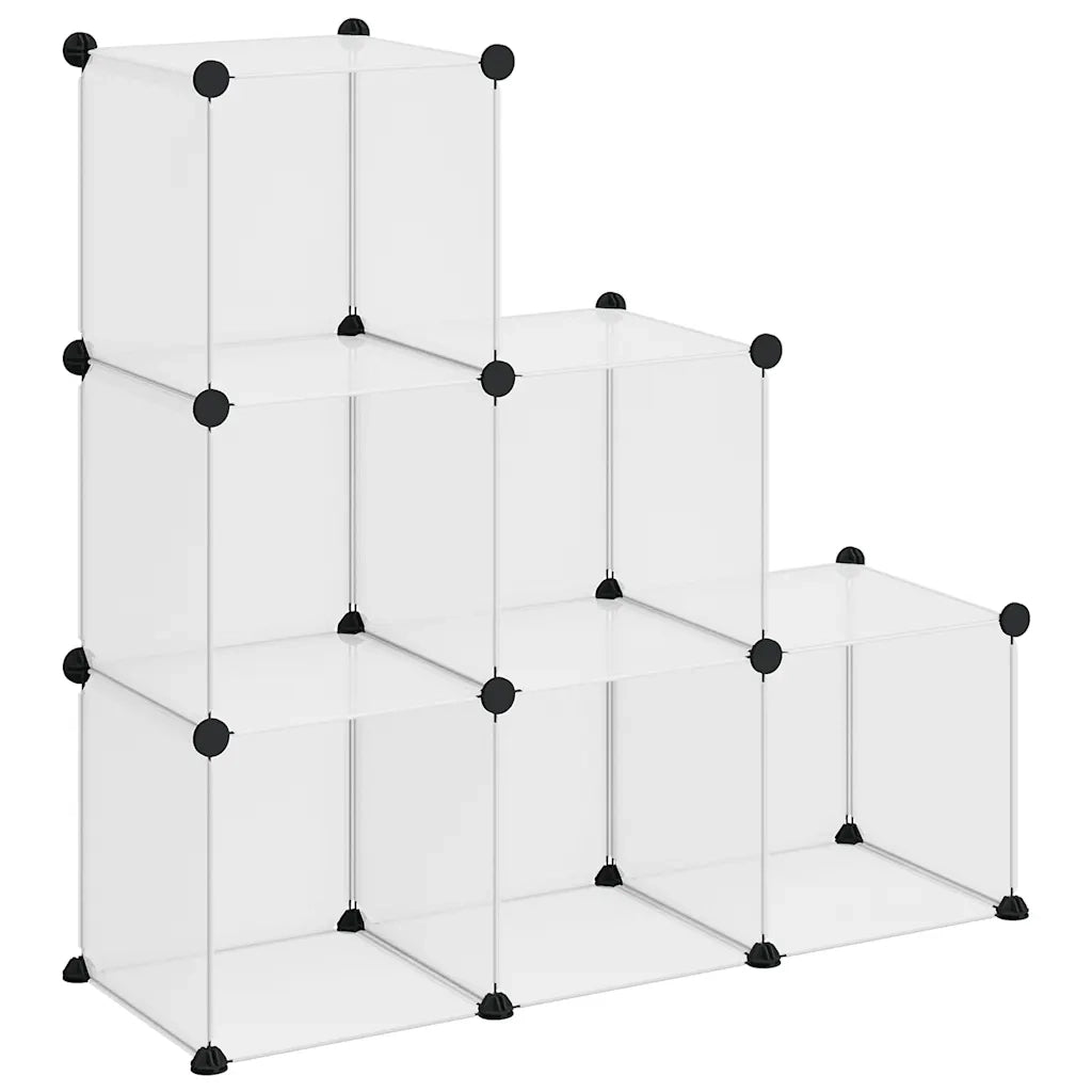 Organizzatore Portaoggetti con 6 Cubi Trasparenti in PP 340552