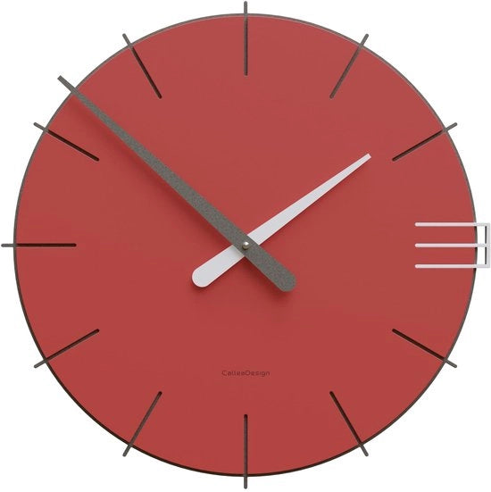 Orologio da Parete da 42 cm in Rosso Arancione