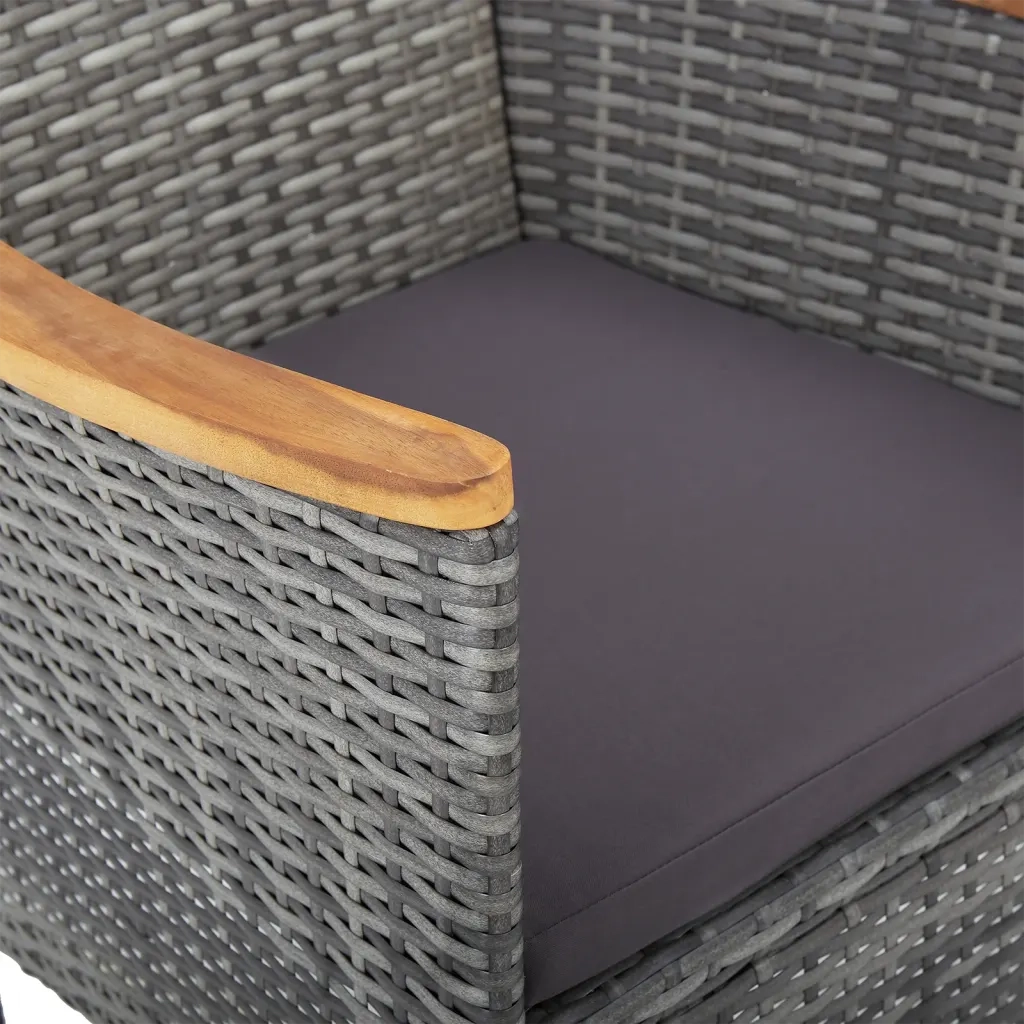 Set Mobili da Pranzo per Giardino 3 pz Grigio 3072474