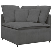 Modulo Angolare Divano Modulare con Cuscini Grigio Scuro 100 cm CFW5094146