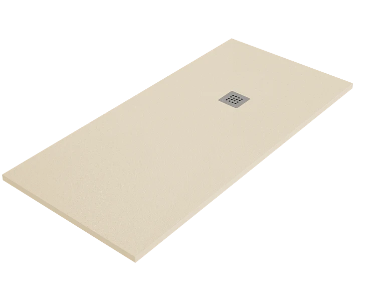 Piatto doccia ARDESIA 100x110 cm Crema griglia in acciaio
