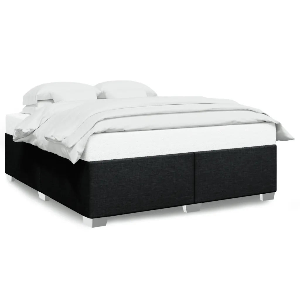 Giroletto senza Materasso Nero 200x200 cm in Tessuto 3284501