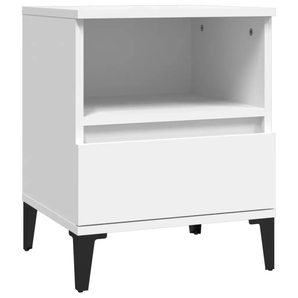 Set di 2 Comodini | Armadio da Notte | Mobiletto da notte in Bianco 40x35x50 cm