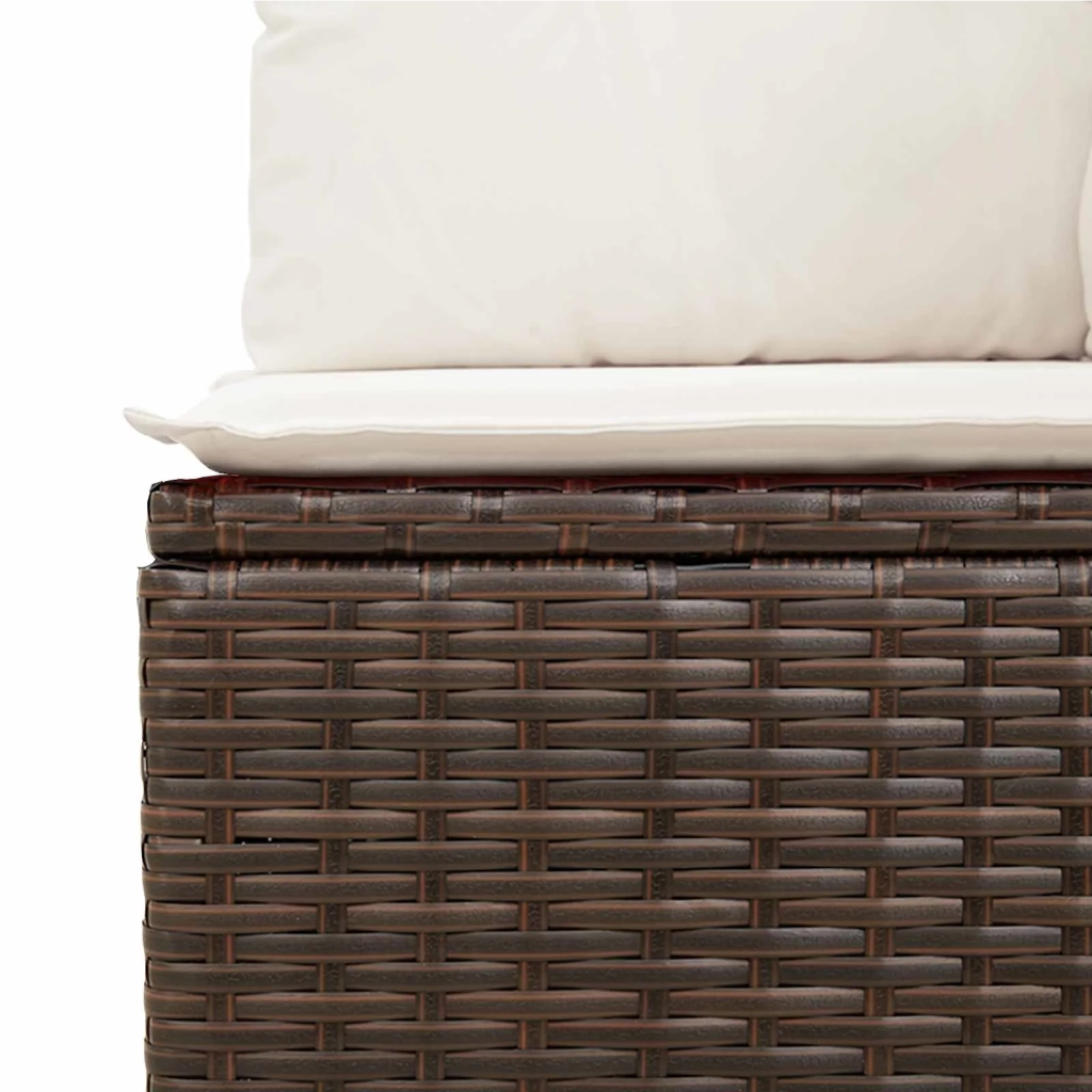Set Divano da Giardino 6 pcs Marrone Rattan in Polipropilene 3357201