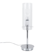 Lampada da tavolo Italux Max cromata vetro E27 46cm