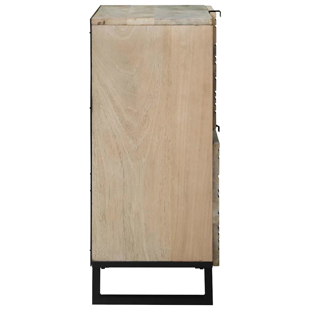 Credenza | Madia | Buffet da pranzo | Armadio da pranzo Bianco 80 x 33 x 75 cm legno massello di mango