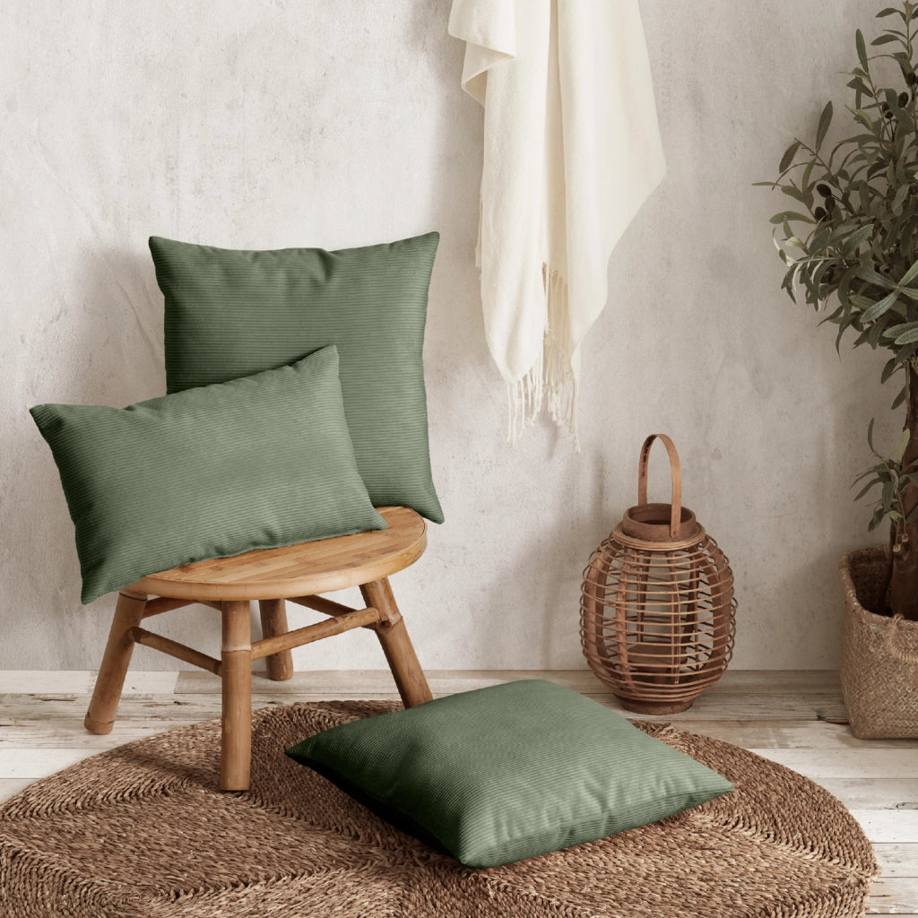Cuscino rettangolare velluto verde 50x30 cm - DUNE