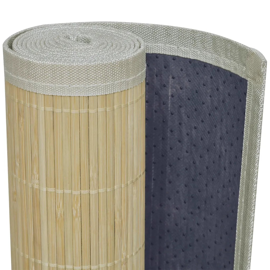 Tappeto Rettangolare in Bambù Naturale 80 x 200 cm 241332