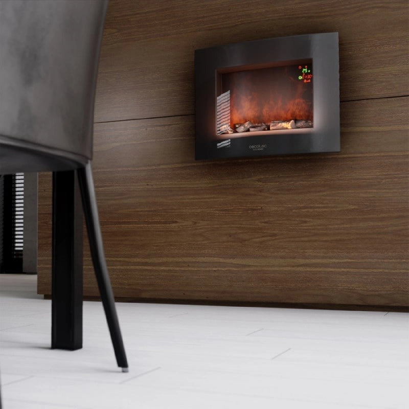 CECOTEC 05366 - Caminetto elettrico da parete Ready Warm 2600 Curved Flames
