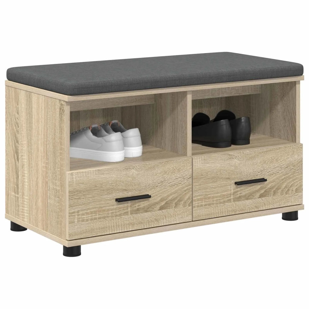 Panca per ingresso con cuscino Rovere Sonoma 80 x 38 x 46 cm 891458